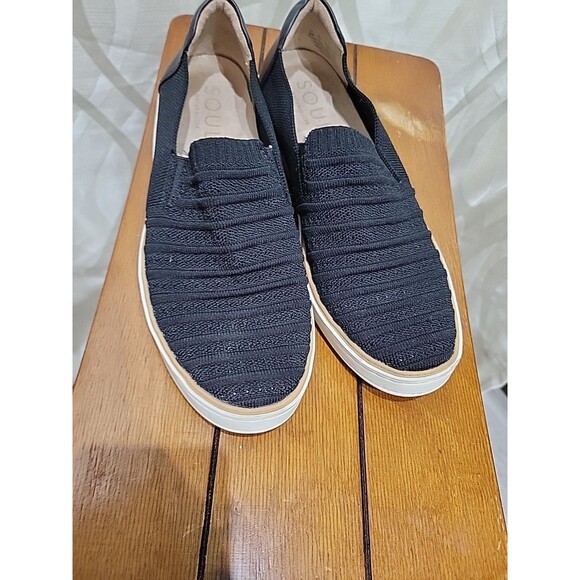 Natural Soul by Naturalizer Black Kemper Slip On Mesh Comfort No Slip Sneaker - Picture 2 of 7